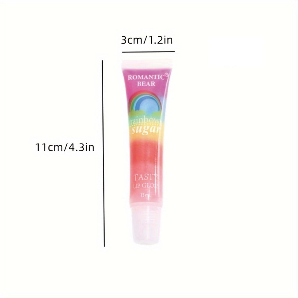 Rainbow Pearl Lip Gloss Glitter, Rainbow Jelly Lip Gloss, Sparkling Lips, Moisturizing Lip Skin, Keeping It Hydrated And Not Dry